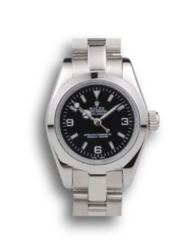 Replica Rolex Explorer Polished Stainless Steel Black Dial 98089