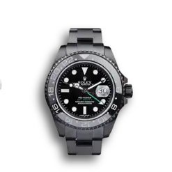 Super Clone Rolex GMT Master II Pro-Hunter Black Steel Strap Black Dial