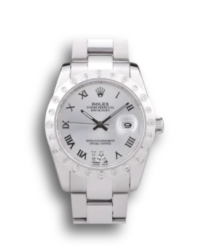 Replica Rolex Datejust Diamond Bezel Silver Dial 7468