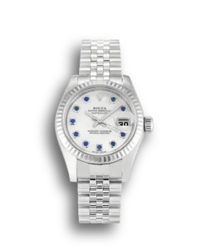 Replica Rolex Datejust Lady Pearl-White & Sapphire Dial 179174