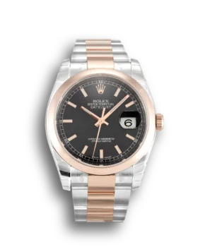 Replica Rolex Datejust Black Baton Dial 116201