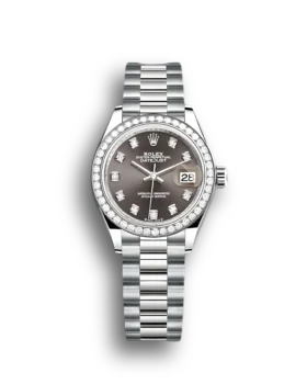 Replica Rolex Lady-Datejust 279139RBR 28mm Dark grey