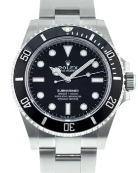 Fake Rolex Submariner 124060 Black No-Date