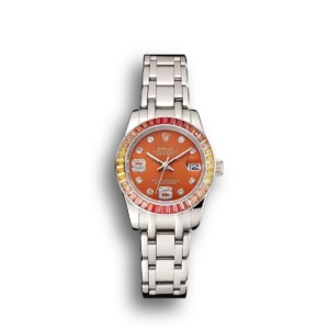 Rolex Datejust Pearlmaster 39 Cognac Dial Stainless Steel Case And Bracelet