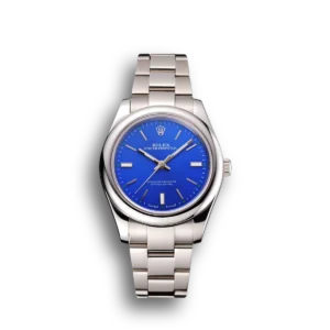Rolex Oyster Perpetual Blue Dial Stainless Steel Case And Bracelet