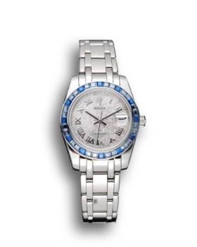 Replica Rolex Datejust Diamond Dial Blue Jewels Bezel Stainless Steel Case And Bracelet 622834