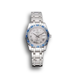Rolex Datejust Diamond Dial Blue Jewels Bezel Stainless Steel Case And Bracelet 622834