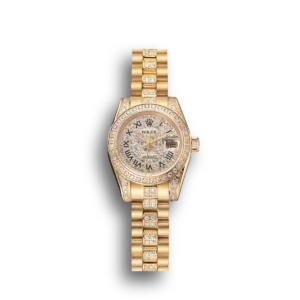 Super Clone Rolex DayJust Diamond Pave Dial Gold Diamond Bracelet 1453955