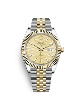 Replica Rolex Datejust 126333 41mm Golden (Jubilee) Motif Dial