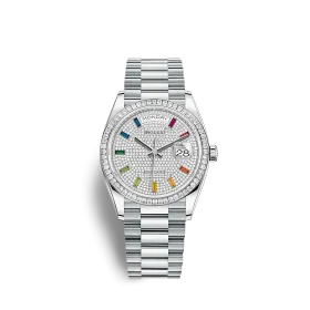 Fake Rolex Day-Date 128396TBR 36mm Diamond-paved