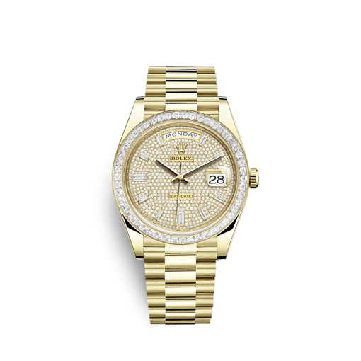 Fake Rolex Day-Date 228398TBR 40mm Diamond-paved