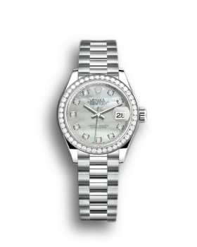 Replica Rolex Lady-Datejust 279139RBR 28mm White mother-of-pearl