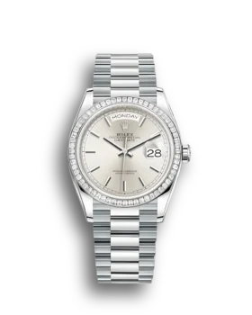 Replica Rolex Day-Date 128396TBR 36mm Silver