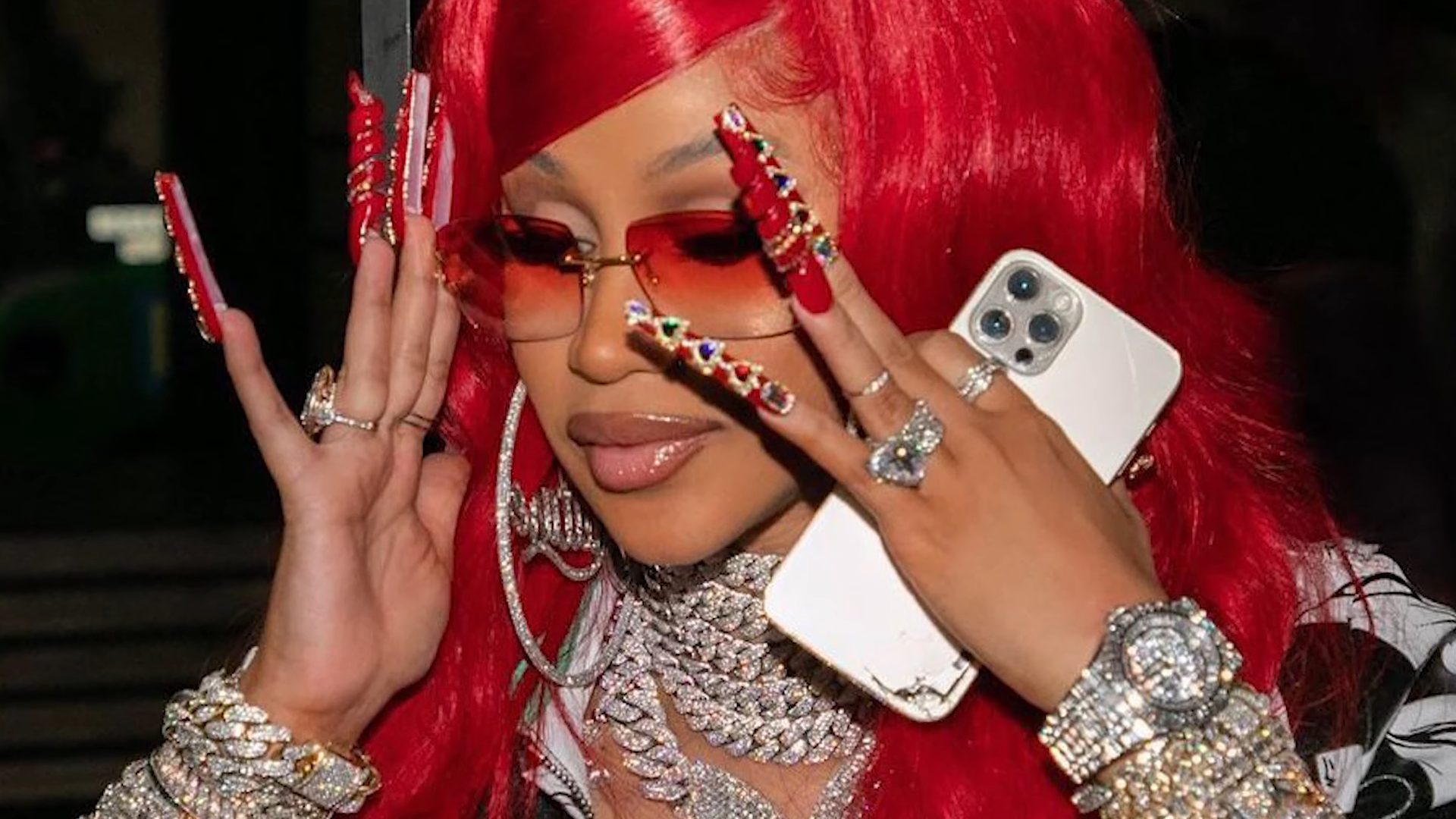 Cardi B wearing Rolex