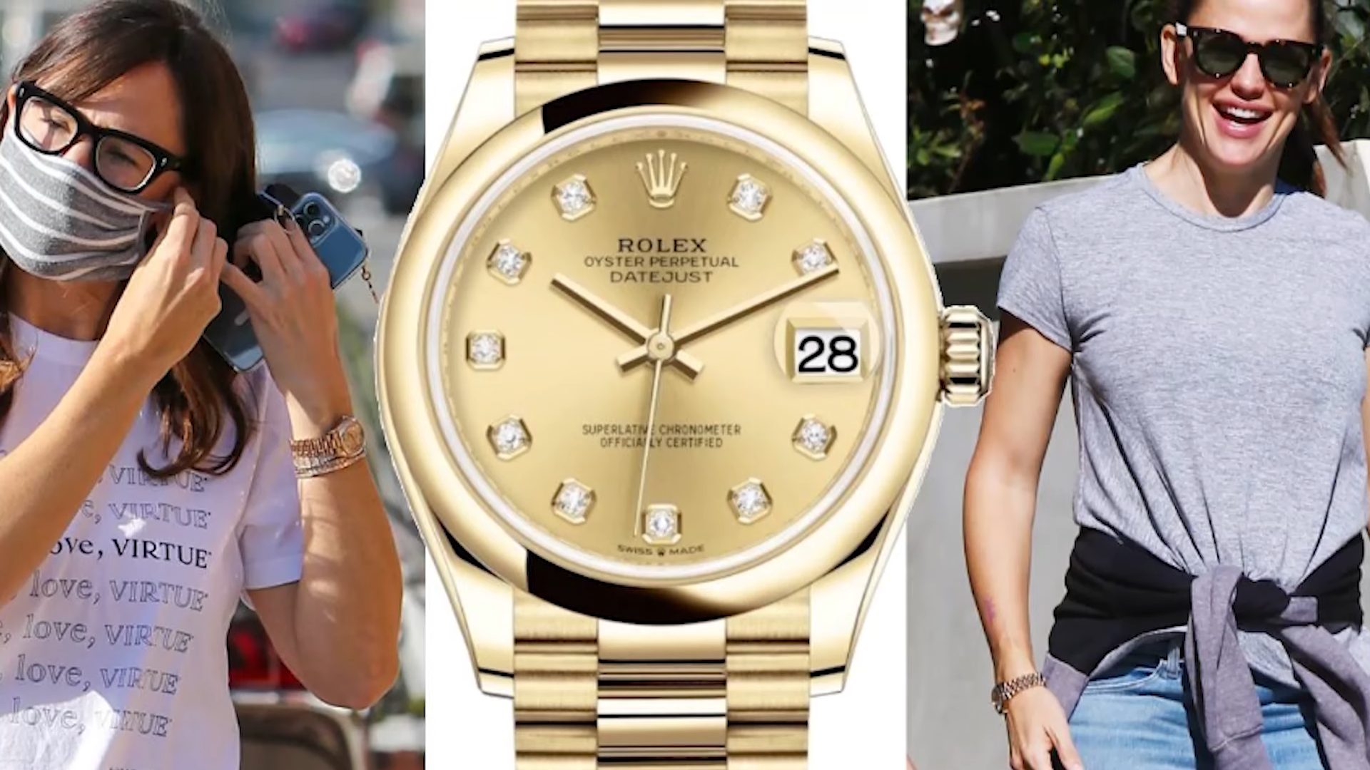 Jennifer Garner wearing Rolex