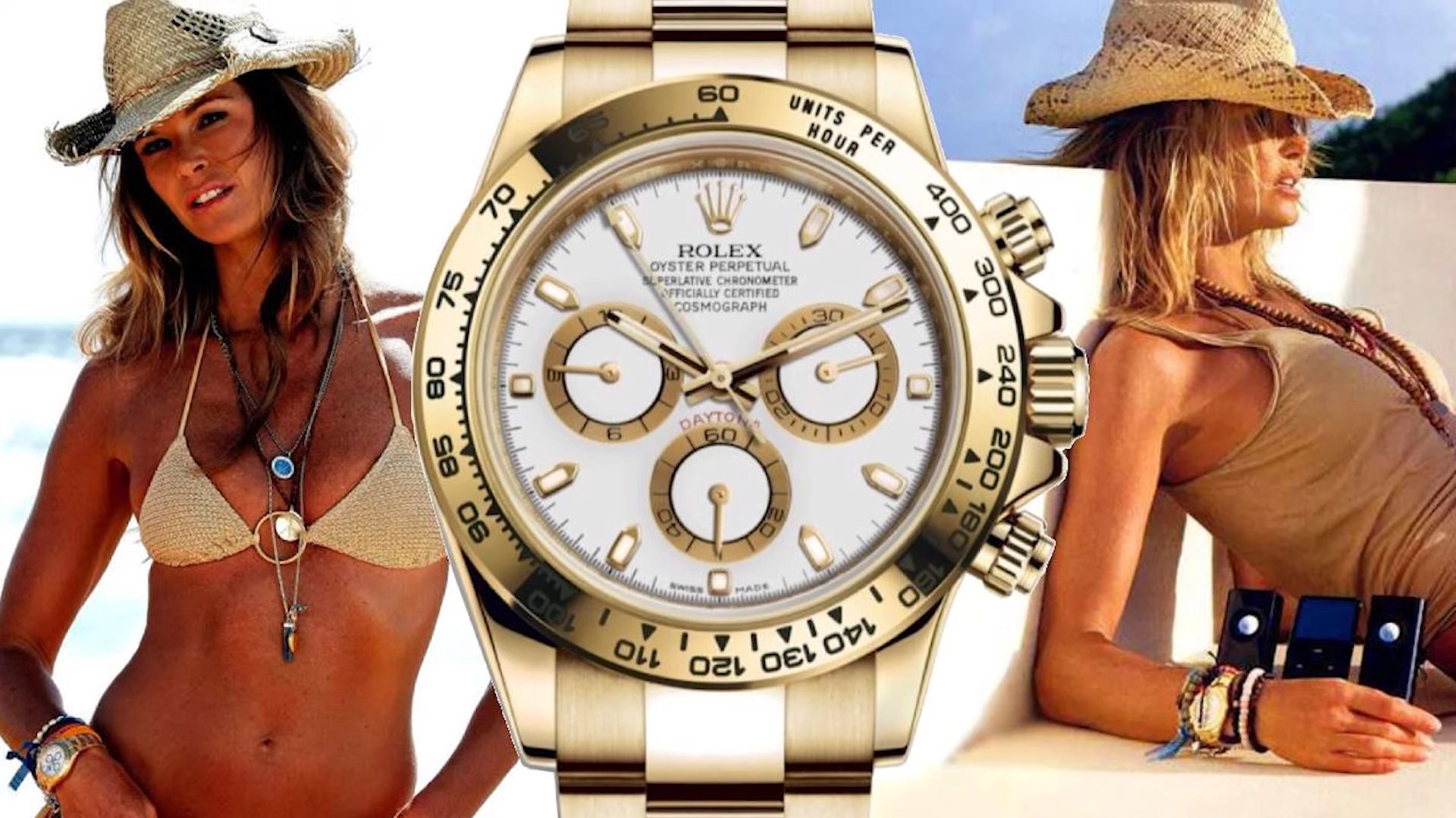 Elle Macpherson wearing Rolex