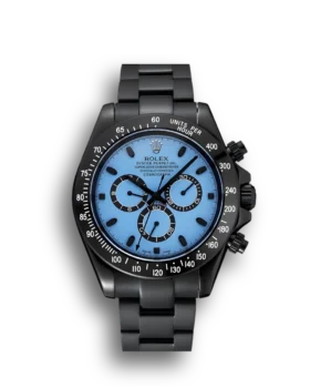 Replica Rolex Cosmograph Daytona Blue And Black Dial Black Stainless Steel Case And Bracelet 1454250