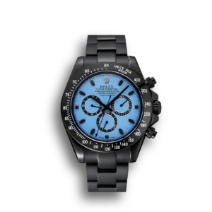 Super Clone Rolex Cosmograph Daytona Blue And Black Dial Black Stainless Steel Case And Bracelet 1454250