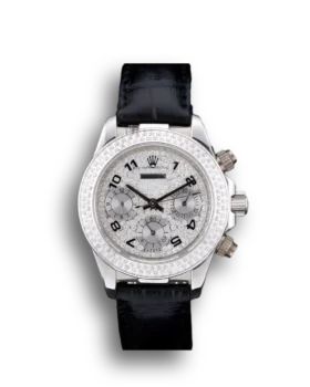 Replica Rolex Daytona Lady Stainless Steel Case Crystal Studded Bezel Crystal Studded Dial