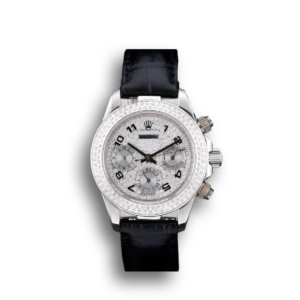 Super Clone Rolex Daytona Lady Stainless Steel Case Crystal Studded Bezel Crystal Studded Dial