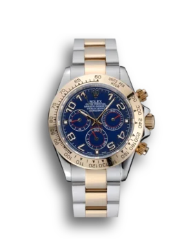 Replica Rolex Cosmograph Daytona Blue Dial Two Tone Stainless Steel Bracelet 1454246