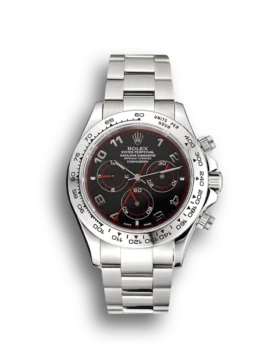 Replica Rolex Daytona Stainless Steel Bracelet Black Dial 80296