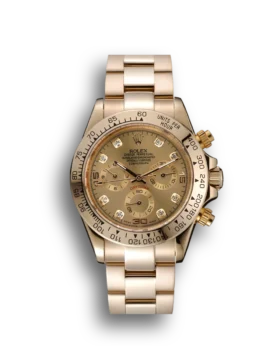 Replica Rolex Cosmograph Daytona Brown Dial Diamond Numerals Gold Case And Bracelet 1454245