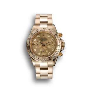 Super Clone Rolex Cosmograph Daytona Brown Dial Diamond Numerals Gold Case And Bracelet 1454245