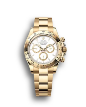 Alternative view of Super Clone Rolex Daytona Yellow Gold White Dial m126508-0001