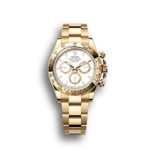 Super Clone Rolex Daytona Cosmograph: Oyster, 40 mm, yellow gold, Dial White m126508-0001