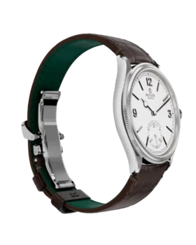 Fake Rolex 1908: 39 mm, yellow gold with an alligator leather strap, m52508-0006