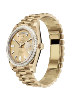 Alternative view of Super Clone Rolex Day-Date M228348RBR-0002 Champagne Yellow Gold