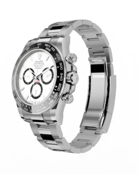 Fake Rolex Daytona Cosmograph: Panda 40 mm, Black, White dial, m126500ln-0001