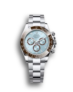 Replica Rolex Daytona Cosmograph: Oyster, 40 mm, Platinum, Dial ice blue, m126506-0001