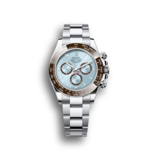 Super Clone Rolex Daytona Cosmograph: Oyster, 40 mm, Platinum, Dial ice blue, m126506-0001