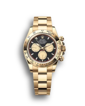 Replica Rolex Daytona Cosmograph: Oyster, 40 mm, Yellow gold, Black and champagne-colour dial, m126508-0002