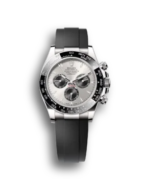 Fake Rolex Daytona Cosmograph: Oyster, 40 mm, White gold, Steel and bright black dial, m126519ln-0006