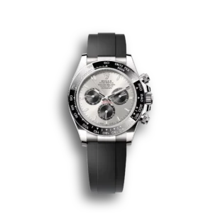Super Clone Rolex Daytona Cosmograph: Oyster, 40 mm, White gold, Steel and bright black dial, m126519ln-0006