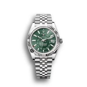 Rolex Sky-Dweller: 42 mm, White gold with a mint green dial and a Jubilee bracelet, m336934-0002