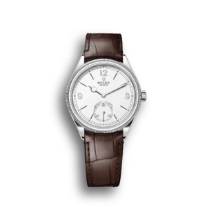 Rolex 1908: 39 mm, white gold with an alligator leather strap, m52509-0006