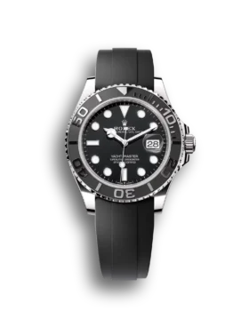 Replica Rolex Yacht-Master Black Dial Oysterflex Bracelet