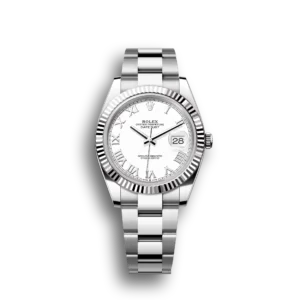 Super Clone Rolex Datejust: 41 mm, Oystersteel and white gold, white dial, Oyster bracelet, m126334-0023