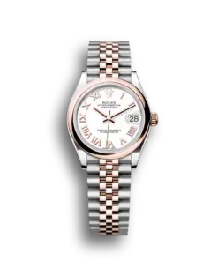 Rolex Datejust: 31 mm, Oystersteel and Everose gold, white dial, Jubilee bracelet, m278241-0002