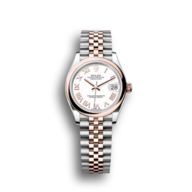Super Clone Rolex Datejust: 31 mm, Oystersteel and Everose gold, white dial, Jubilee bracelet, m278241-0002