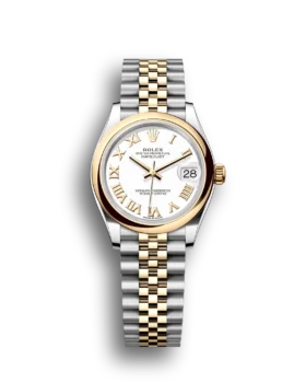 Replica Rolex Datejust: 31 mm, Oystersteel and yellow gold, white dial, Jubilee bracelet, m278243-0002