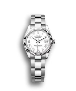 Rolex Datejust: 31 mm, Oystersteel and white gold, white dial, Oyster bracelet, m278274-0009