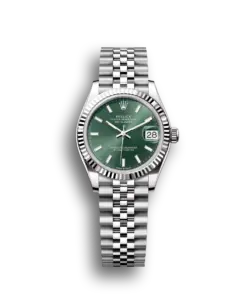Rolex Datejust: 31 mm, Oystersteel and white gold, mint green dial and, Jubilee bracelet, m278274-0018
