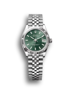 Replica Rolex Datejust: 31 mm, Oystersteel and white gold, mint green dial and, Jubilee bracelet, m278274-0018