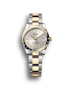 Datejust: 31 mm, Oystersteel and yellow gold, silver, diamond-set, m278343rbr-0003