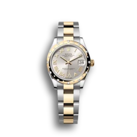 Super Clone Datejust: 31 mm, Oystersteel and yellow gold, silver, diamond-set, m278343rbr-0003